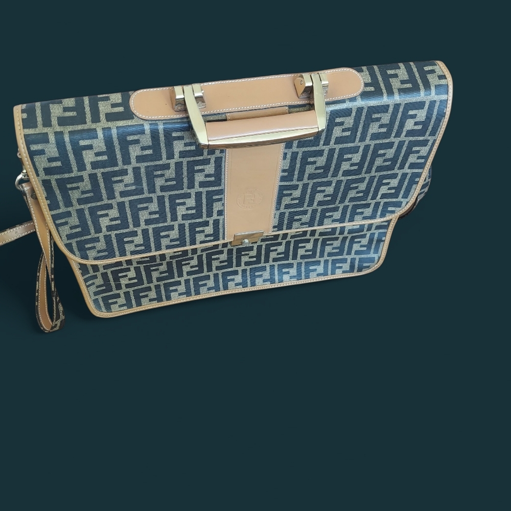 Fendi Vintage Briefcase Satchel S.A.S 1925 Roma